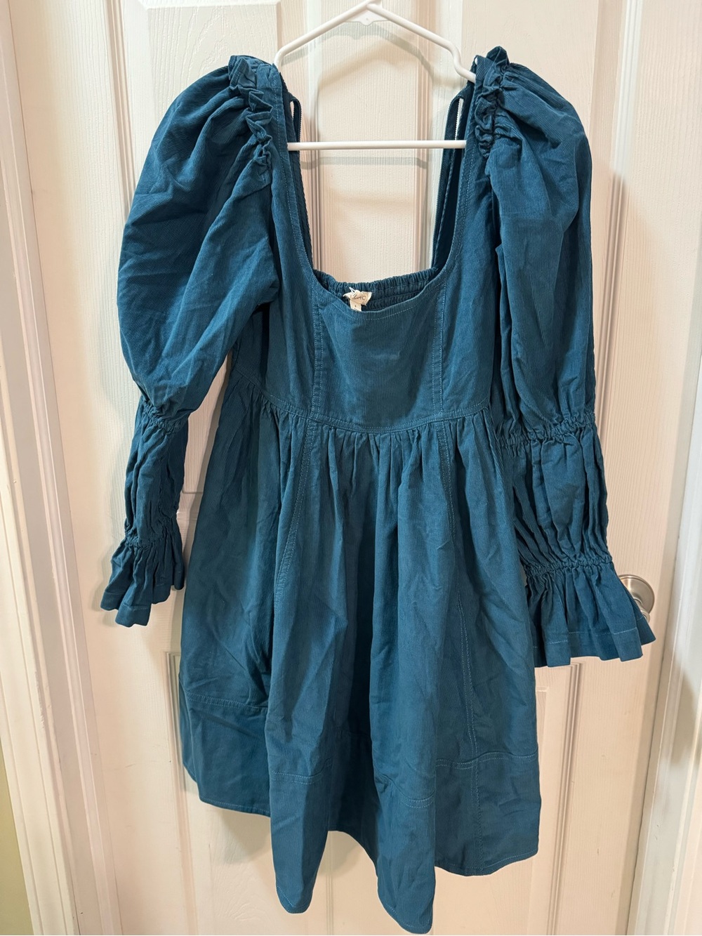 Anthropology Pilcro Corduroy Square Neck Babydoll Dress Size S - Picture 3 of 11